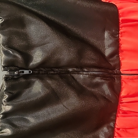 (J12) B. Darlin black and red short prom dress, size 22/23 - Picture 4 of 6